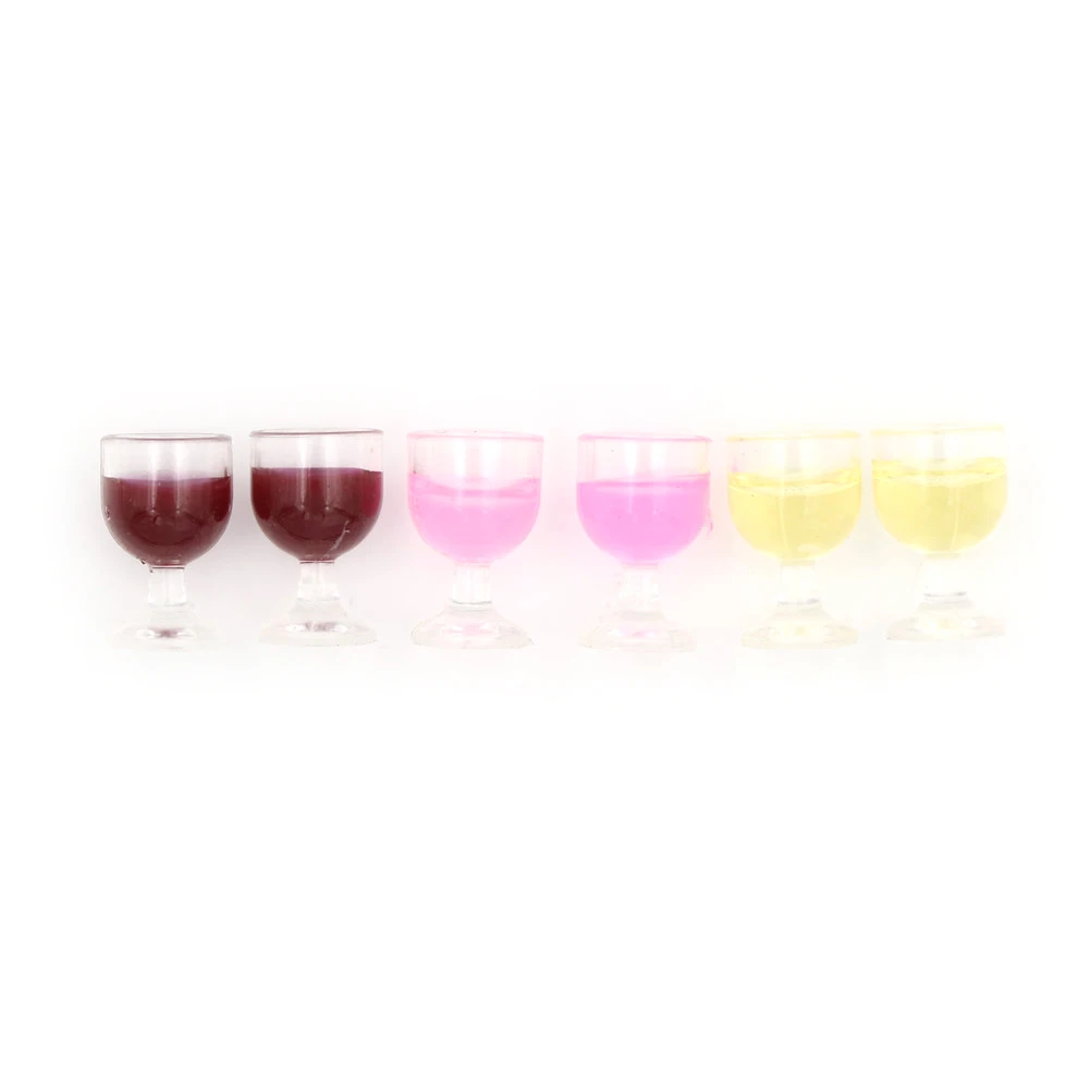 2-6Pcs Mini Rotwein Tasse Simulation Möbel Wein Glas Becher für Puppe Haus Dekoration 1/12 Puppenhaus Miniatur zubehör