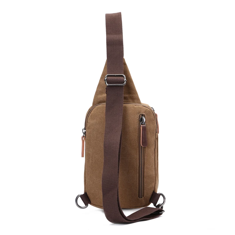 Canvas Backpack Chest Shoulder Bag Travel Bagpack Men Crossbody Messenger Mochila Masculina One Sling Strap Plecak Women Rugzak