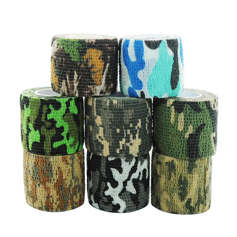 5cmx4.5m  Army Camo Outdoor Hunting Shooting Tool Camouflage Stealth Tape Waterproof Wrap tape Camouflage Reusable