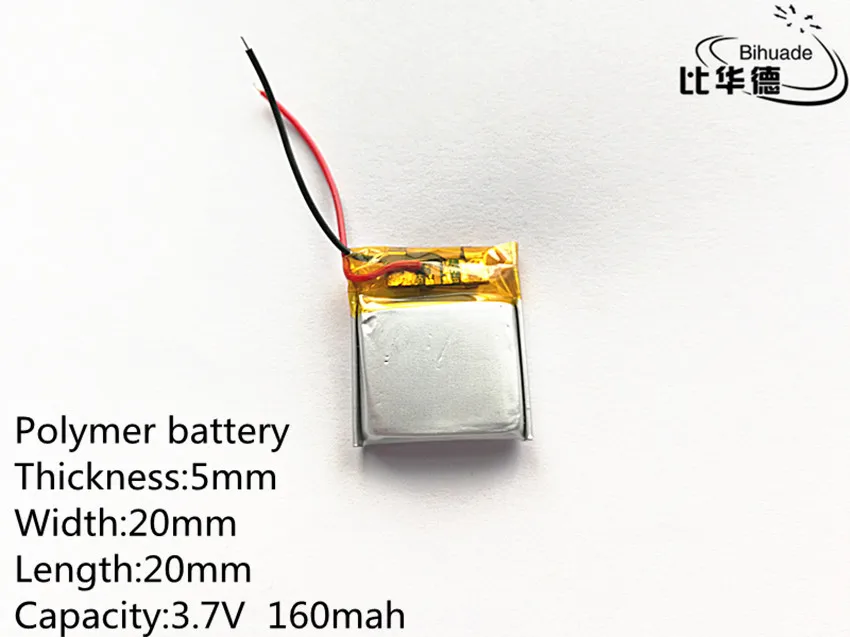 3.7 V 160 mAh 502020 bateria litowo polimerowa bateria li-po akumulator litowo jonowy akumulator baterie do Mp3 MP4 MP5 GPS dostawcy usług