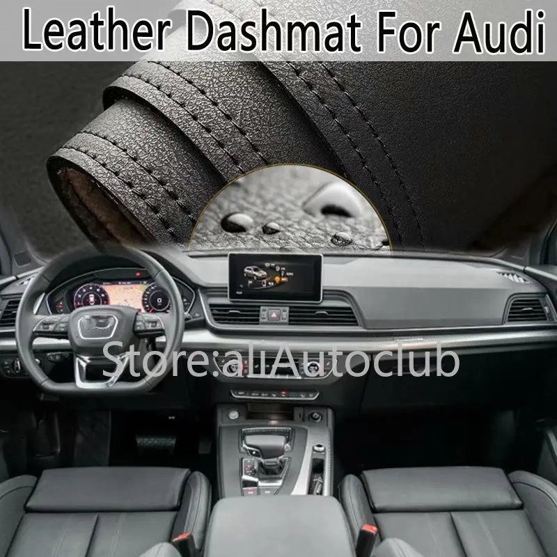 

For Audi Q5 S-LineSQ5 2018 2019 Leather Dashmat Dashboard Cover Pad Dash Mat SunShade Carpet Custom Cover Car Styling LHD+RHD