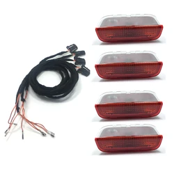 Lampe d'intérieur pour Golf Jetta MK5/MK6/Passat B6/B7 CC/TIGUAN 3AD 947/411, 4 pièces, original, OEM, lampes d'avertissement de porte, avec câble