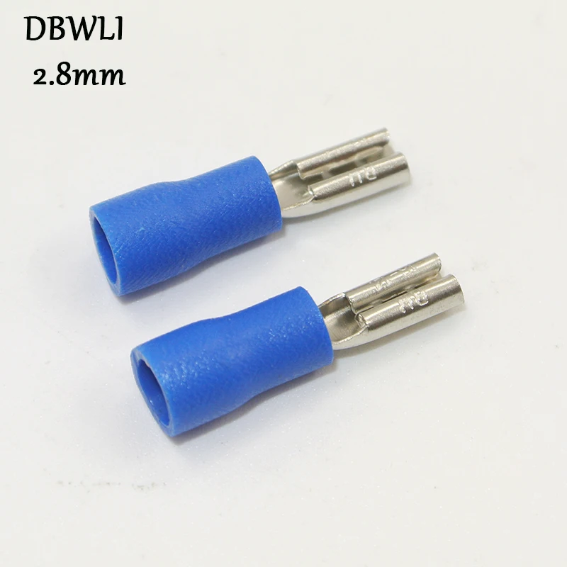 

1000 pcs 2.8mm 16-14 AWG Blue Female Male Insulated Electrical Spade Connector Terminals Wire Crimp