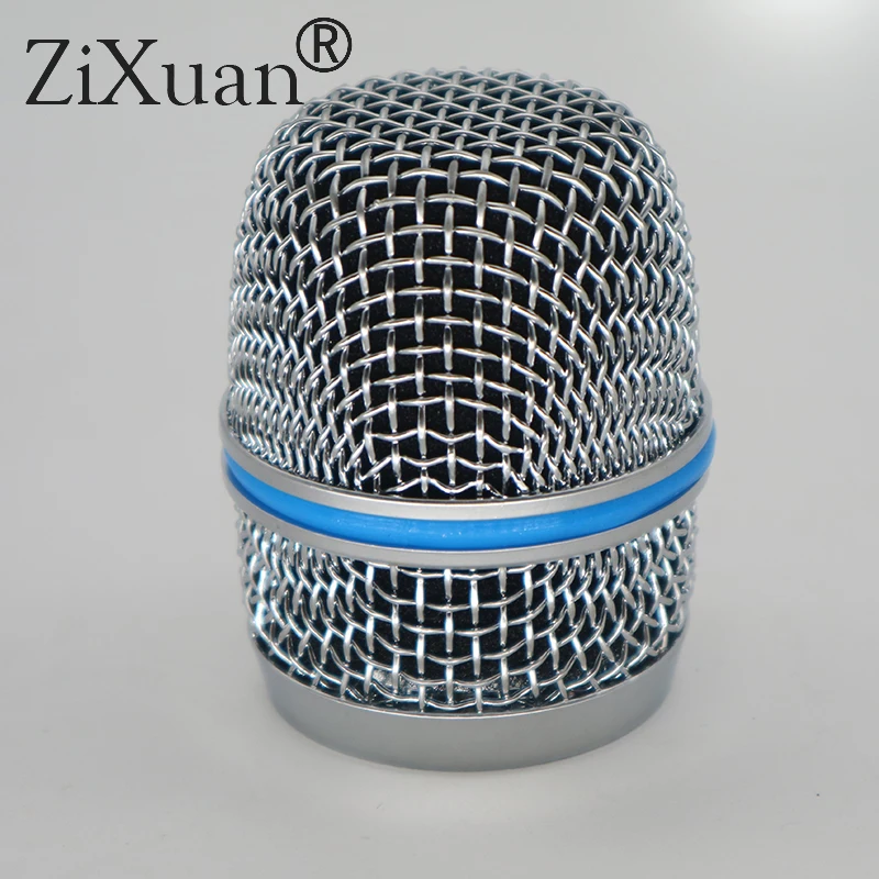 Cabezal de parrilla de micrófono de mano inalámbrico de malla plateado para piezas de micrófono BBS-320