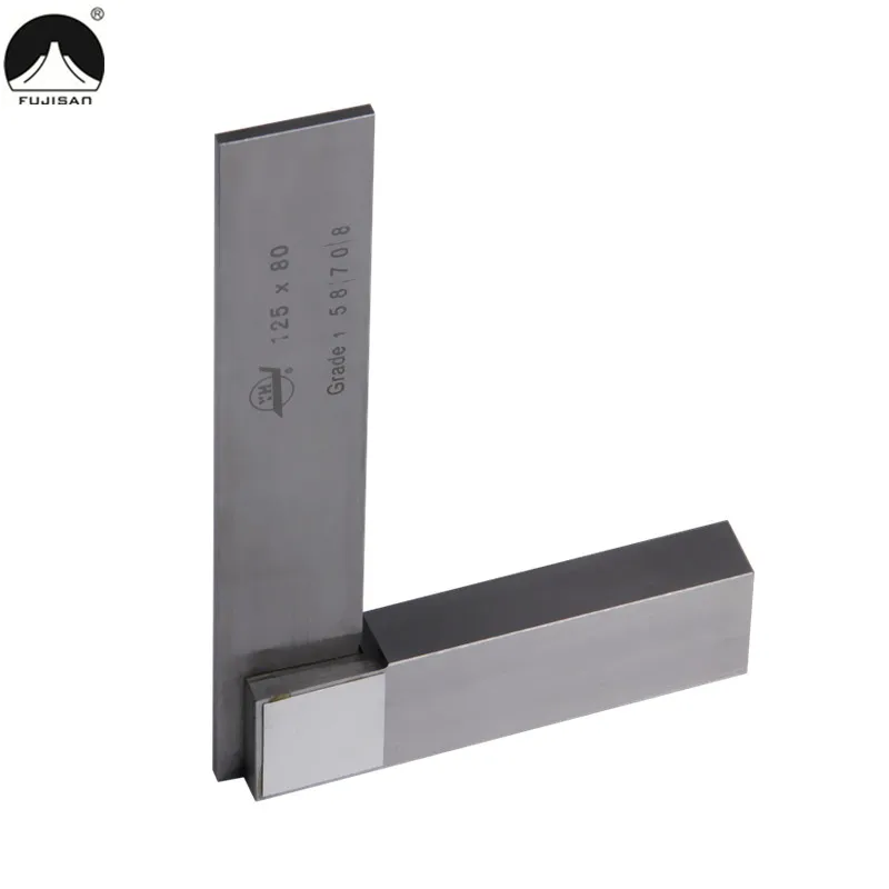 

Square Gauge 90 degree Angle Ruler 125*80mm Stainless Steel Grade 1 High Precision Protractor with Wide Seat Measure Tool
