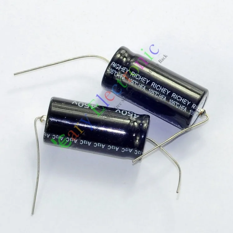 Wholesale and retail 5pc 450V 47uf 105C New long copper leads Axial Electrolytic Capacitor audio amp free shipping