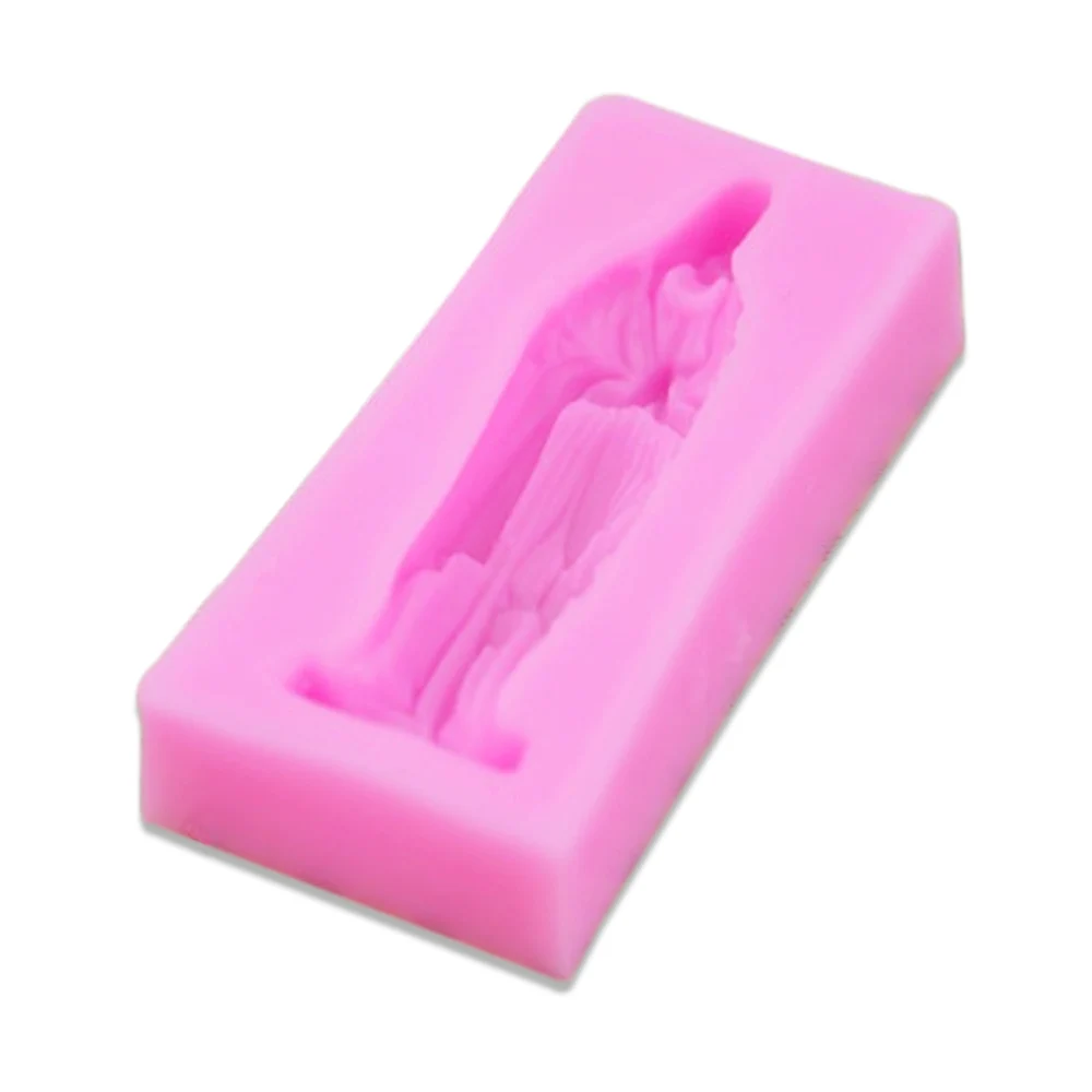 M602 Goddess Girl Prayer Candle Mould Soap Mold Kitchen-Baking Resin Silicone Forms Home Decoration 3D DIY Clay Craft Making