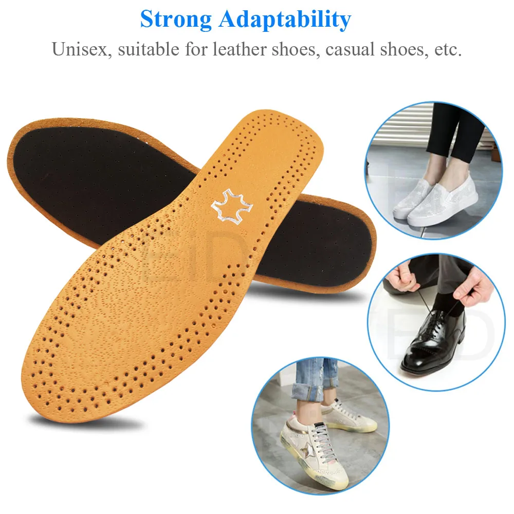 EiD Leather Breathable Deodorant Running Cushion Insoles For Feet  Insoles For Shoes man women Sole Orthopedic Pad foot care