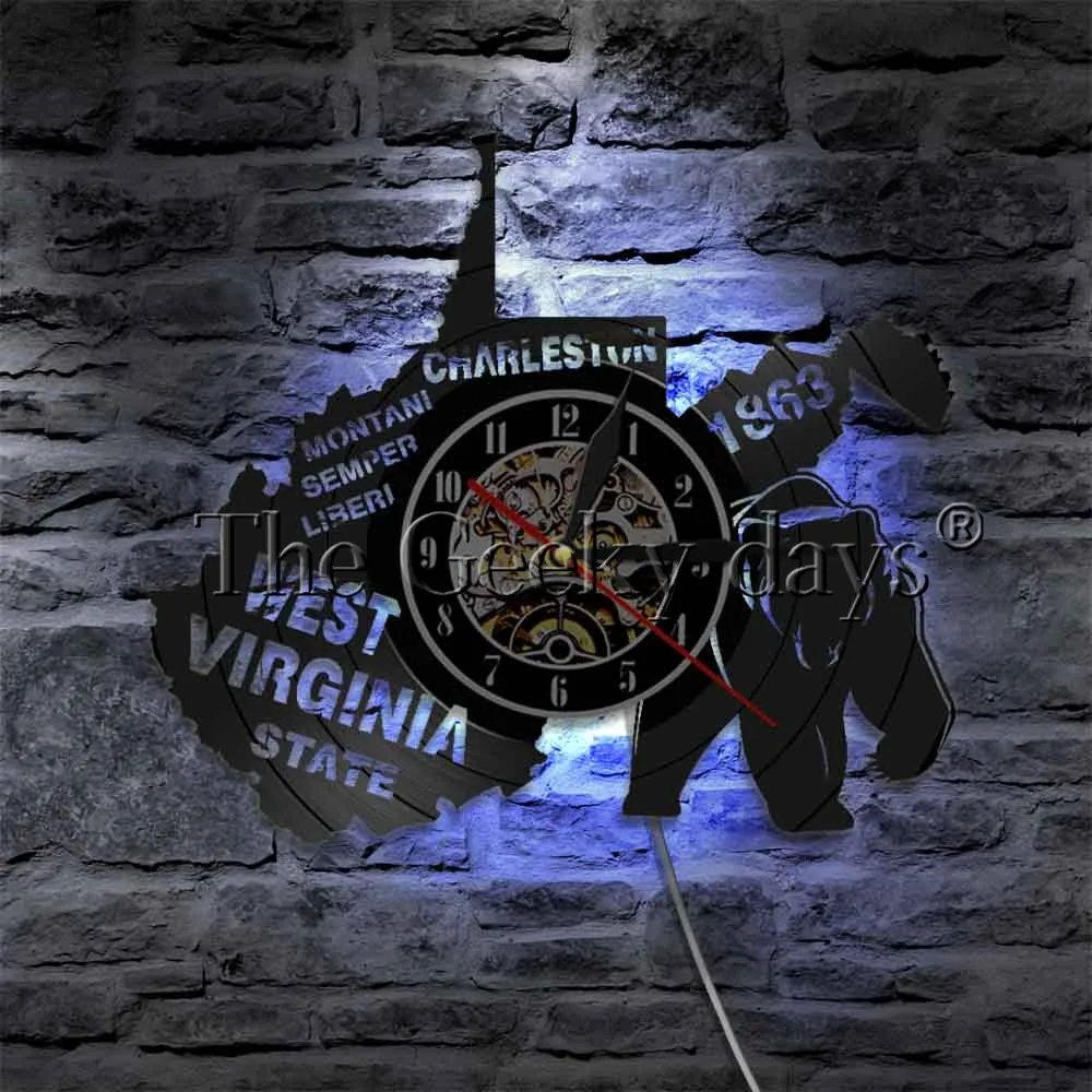 US State Wall Art Lighting Decor Virginia State LED Symbols Wall Lamp Charleston Exclusive Hanging Lamp Man Cave Bar Sig