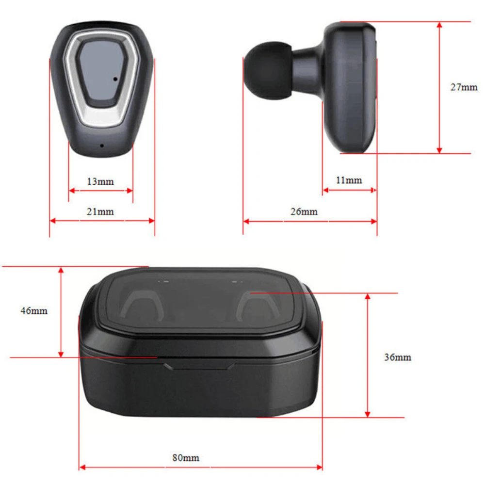 Auto Bluetooth Wireless Headset Mini True Sport Earbuds In Ear Stereo Headphones WIFI Great