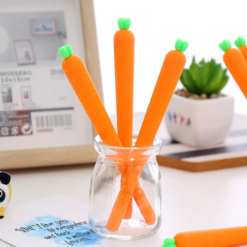 48pcs Korean stationery wholesale new onion students neutral pen cartoon vegetable styling Neutral pen Gift pen