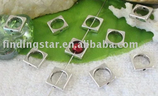 FREE SHIPPING 140PCS Tibetan silver square bead frame spacers A10939