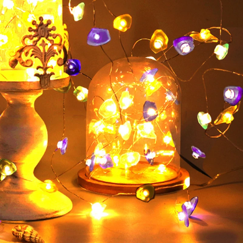 LED String lights 2M Christmas Fairy light Silver Wire Garland Battery Powered with Remote Controller Wedding Party Decoration