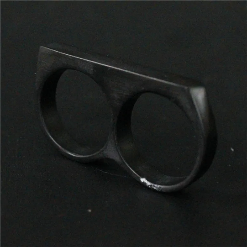 Support Dropship 4 Color Double Ring 316L Stainless Steel Cool Fashion Punk Style Newest Design Ring