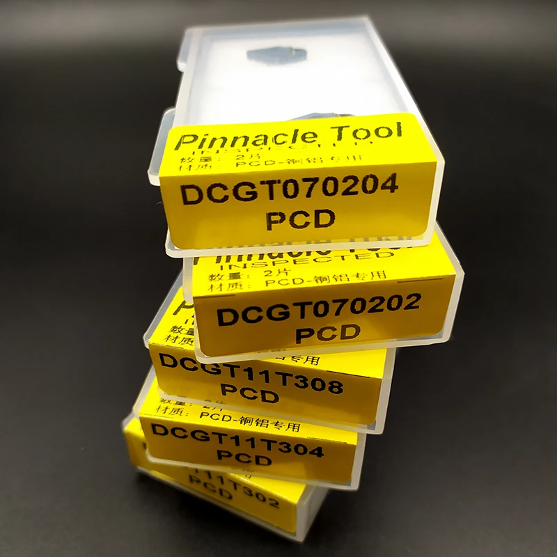 1 Pcs DCGT070204 DCGT070202 DCGT11T308 DCGT11T304 Pcd Cbn Inserti di Tornitura Utensili Diamantati di Alta Durezza Lama Cutter per Tornio Cnc