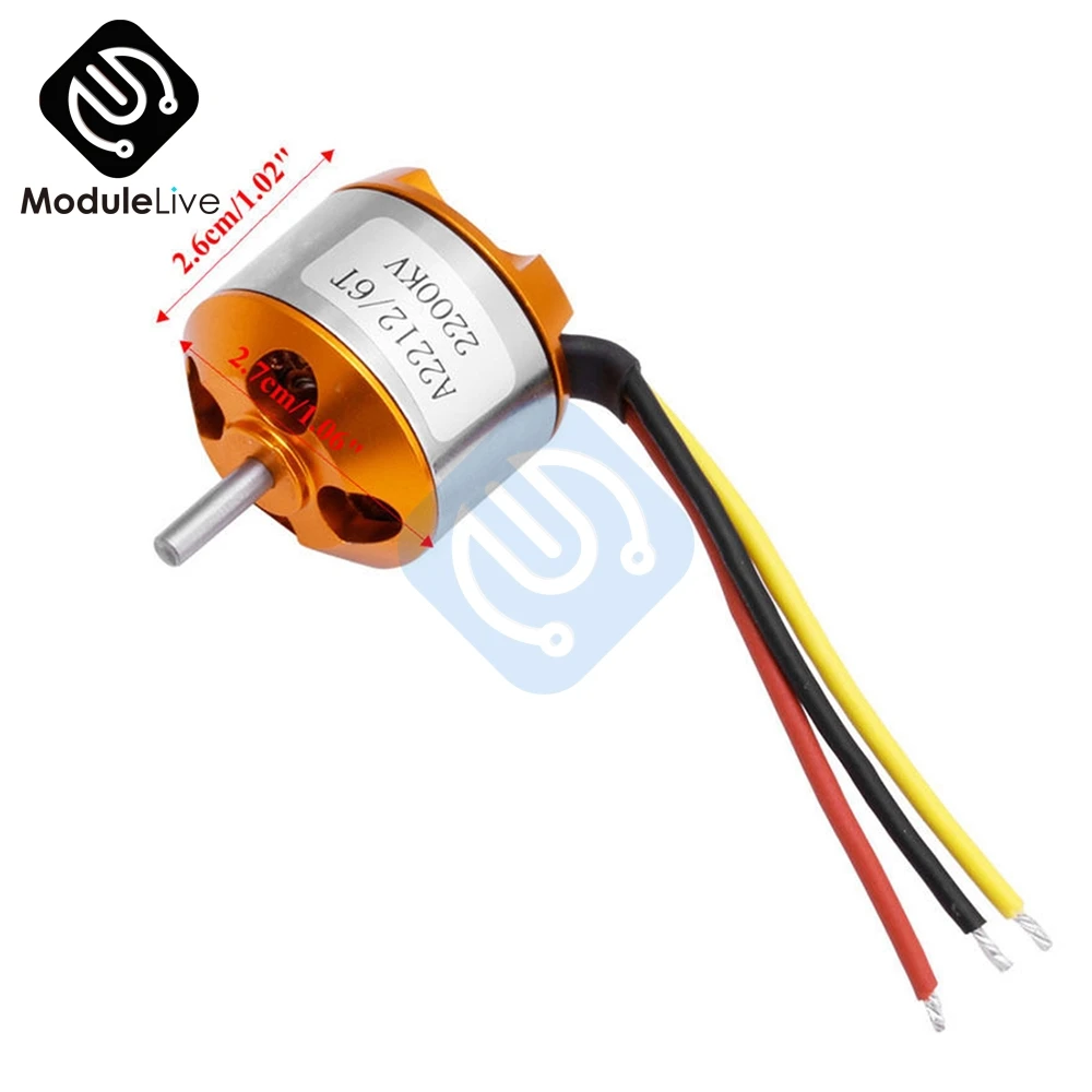 A2212 2200KV 6T Brushless Outrunner Motor DC Motor For RC Aircraft Plane Quadcopter Helicopter Multi-copter 2200 KV