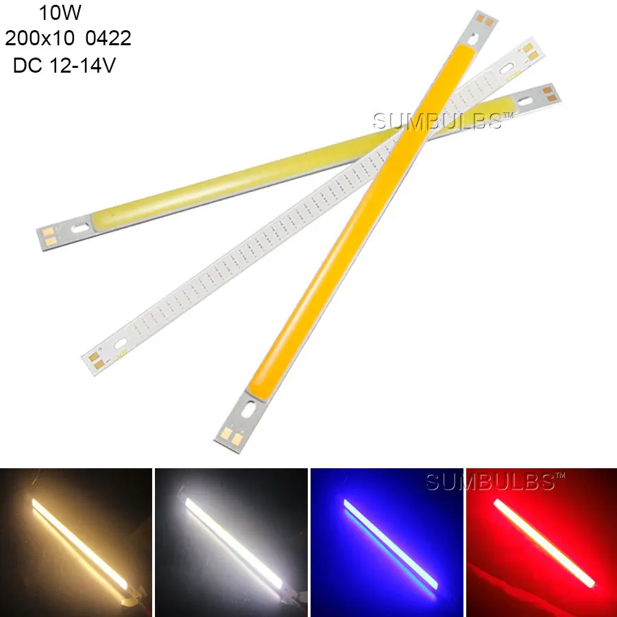 1W-50W COB LED Strip Lamp Bulb Warm Natural Pure White Blue Red LED Matrix Bar Chip Light for DIY Indoor Outdoor Lighting