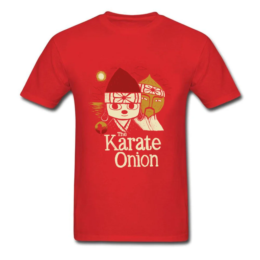 2018 Funny T-shirt The Karate Onion 100% Cotton T Shirts For Men Letter Cartoon Print Mens Tshirt Sleeved Tops Tees Hot Sale