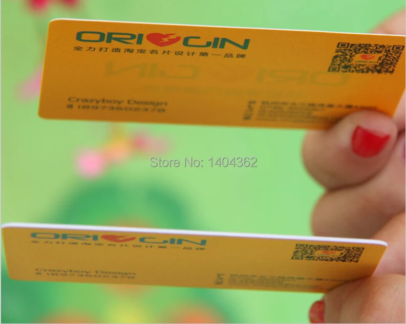Benutzer definierte Dicke 0,38mm Kunststoff PVC-Druck eigenes Design Business Visit Card zweiseitig