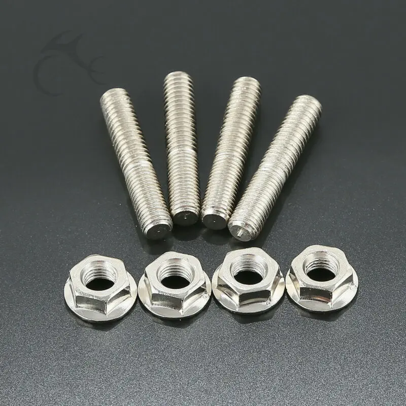 Motorcycle Stainless Exhaust Port Studs Nuts For Harley Sportster Dyna Touring Super Glide Wide Glide CVO Sportster XL1200 XL883