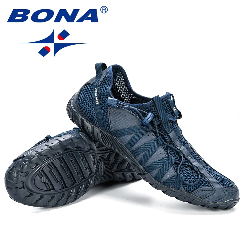 BONA New Popular Casual Shoes Men Lac-up Lightweight Comfortable Breathable Walking Sneakers Man Tenis Feminino Zapatos