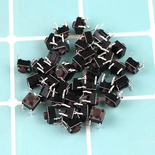 10PCS 6*6*5mm brown  touch switch 4 foot micro button 6x6x5 miniature electromagnetic oven accessories panel key switch