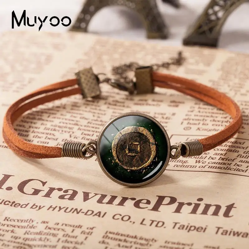 2019 New Avatar The Last Airbender Fire Nation Leather Bracelet Hand Craft Bracelets Glass Cabochon Jewelry