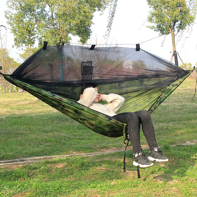 Parachute Hammock Camping Bug Net Hammock Nylon Outdoor Hammock Hangmat