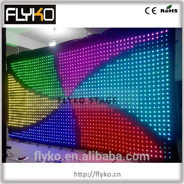 

Free shipping video wall on China market/ led curtain sex video p10