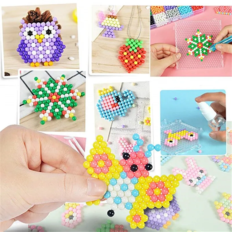 6000 pcs DIY Magic Beads Animal Molds Hand Making 3D Puzzle Kids Educational beads Toys 500g wholesale