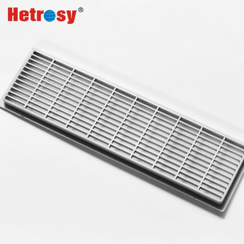 Hetrosy ฮาร์ดแวร์พลาสติกรูปสี่เหลี่ยมผืนผ้า Air Vent ABS ระบายอากาศ Grille ระบายอากาศสำหรับเฟอร์นิเจอร์เปิด 6x22 ซม.