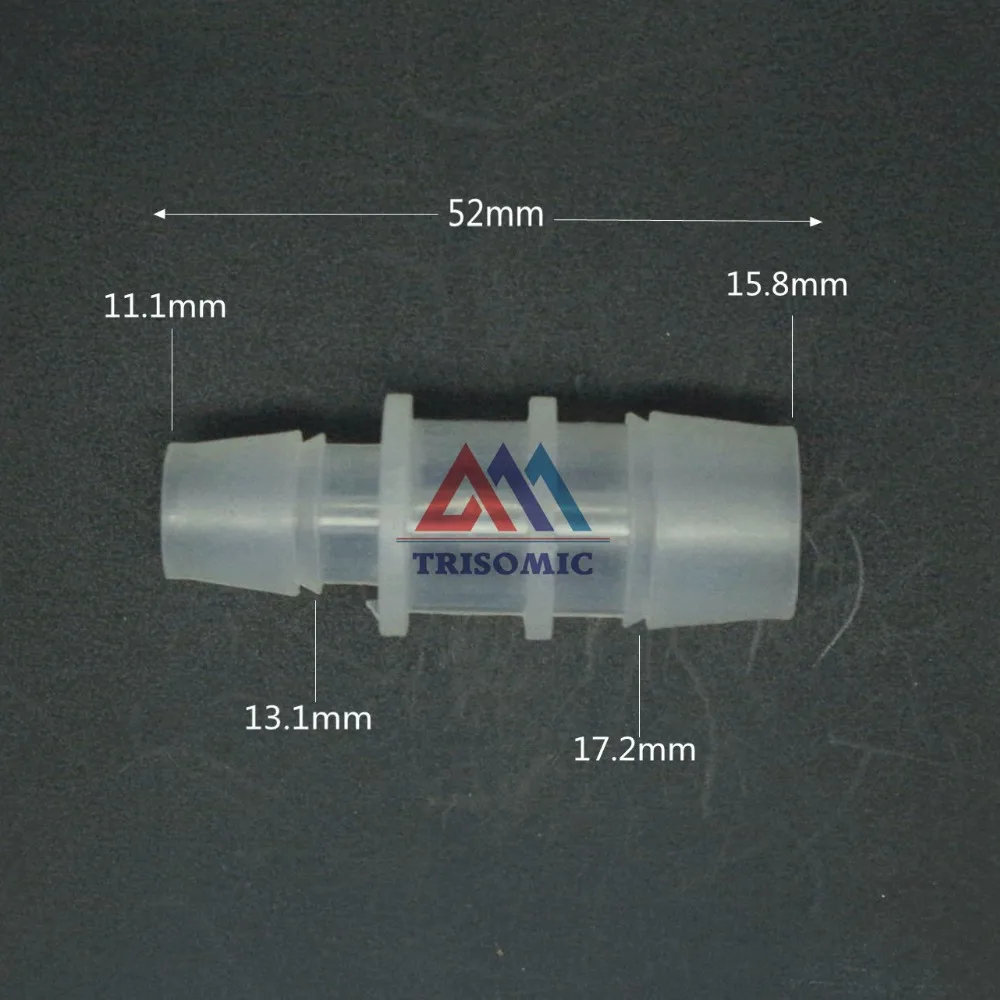 

15.8mm*11.1mm Straight Reducing Connector Plastic Fitting Barbed Reducing Connector