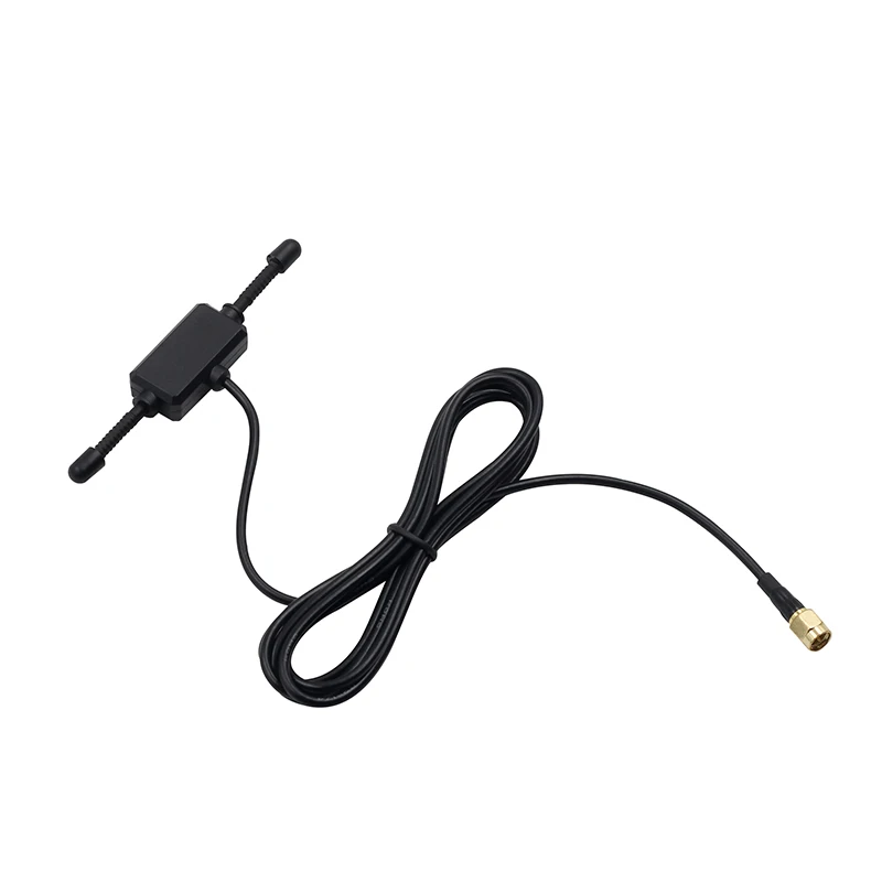 GSM GPRS 2G T-type Antenna external full frequency 3dbi high gain route car pure copper SMA male connector line length 1.5m