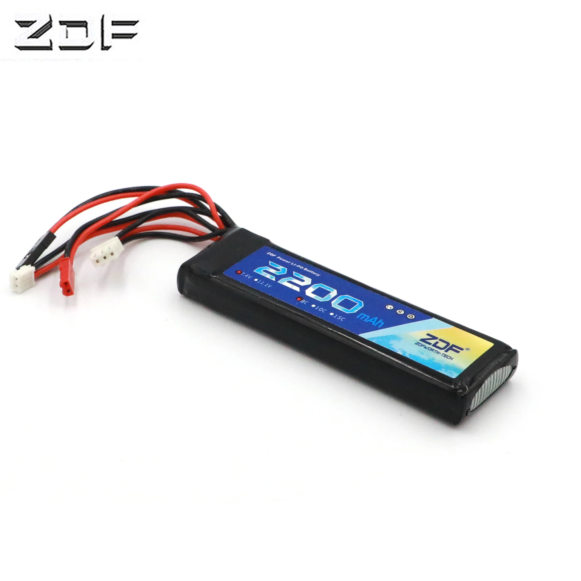 ZDF Power Lipo Batteria 7.4 V 2200 mAh 8C Li-Po Batteria Per Futaba T8FG 12FG Trasmettitore Li- poli Batteria