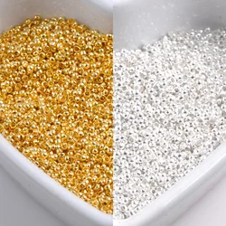 Setting Beads Sale 1000Pcs Gold Silver Plated Round Spacer Loose Charms beads 1.5 mm for Jewelry making Hole 1 mm YKL0378