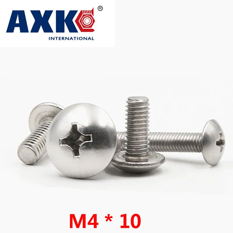 2023 Real New Vis Tornillos Para Madera Axk 20pcs 304 Stainless Steel Cross Recessed Flat Head Machine Screw M4 * 10 Jisb1111