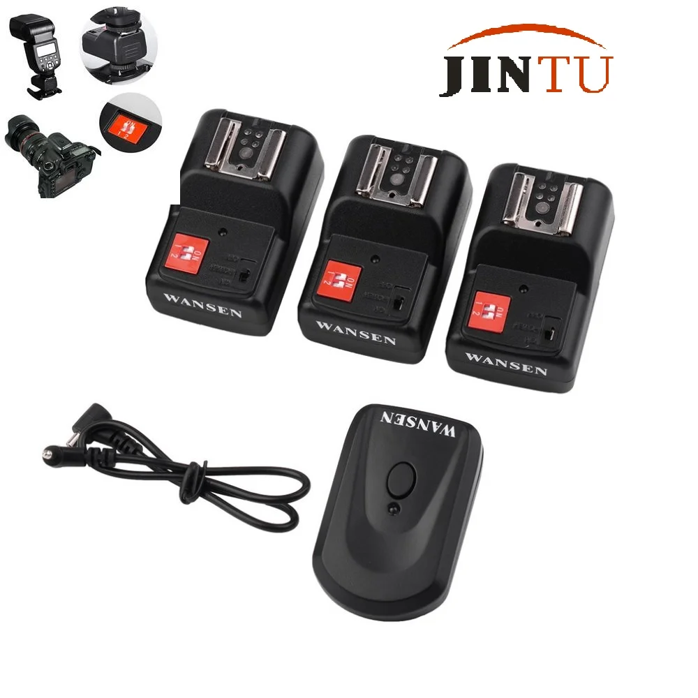 JINTU Universal Hot Shoe 16 Channel PT-16 Wireless Remote Radio Flash Trigger +3X Receiver Kit for Canon/Nikon/YONGNUO Speedlite