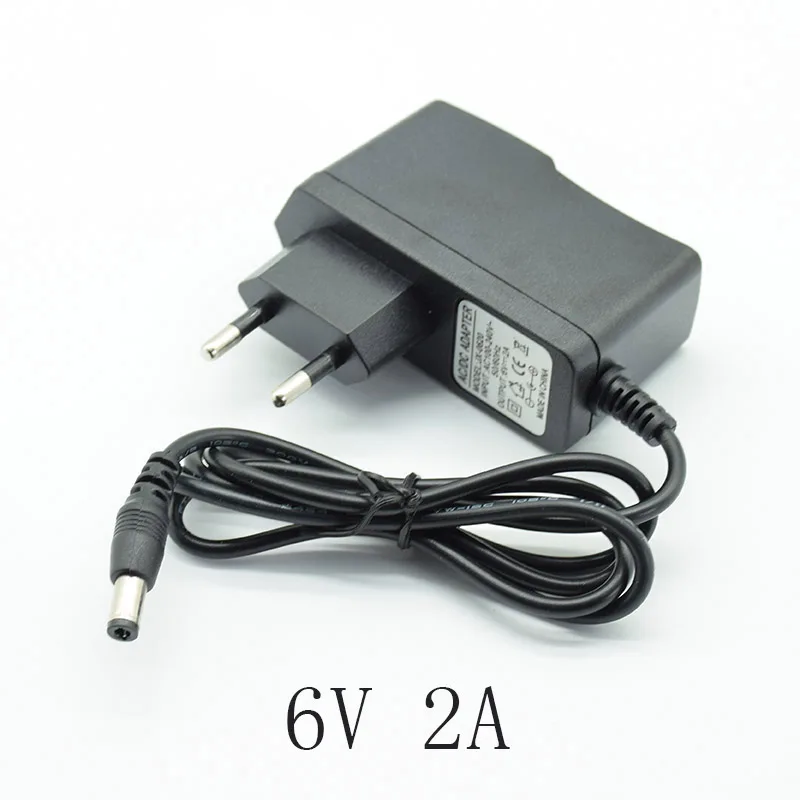 AC Converter Adapter DC 3V2A 5V2A 6V 2A 9V 12V 0.5A 500mA 15V 1A Power Supply Charger EU Plug 5.5mm * 2.5mm(2.1mm)  With lamp