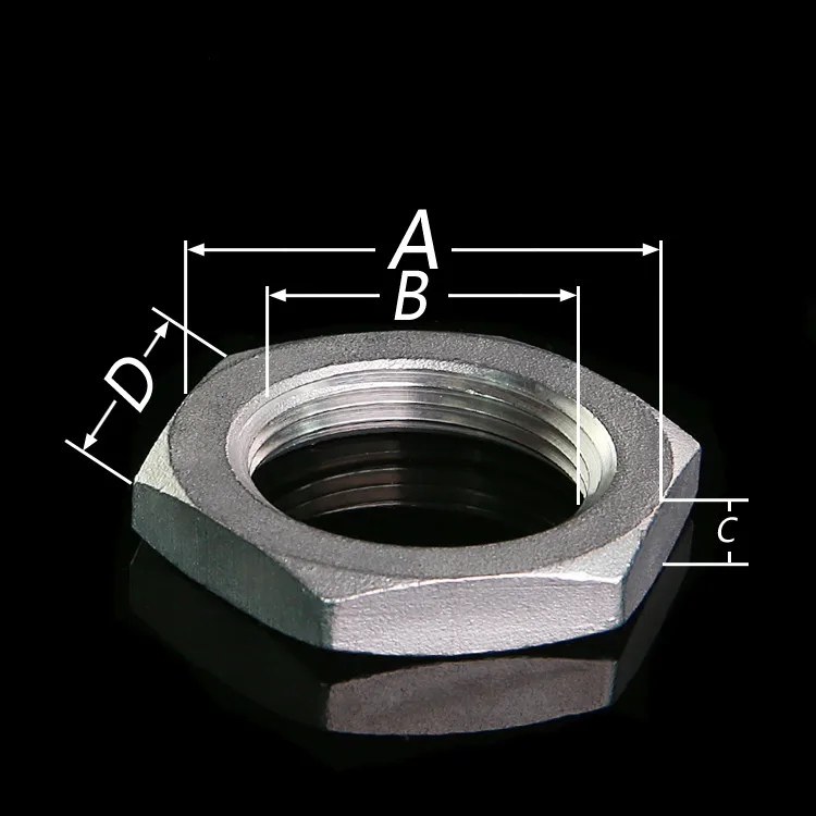 2pieces LOCKNUT 1/2" BSP 304 STAINLESS STEEL LOCK NUT Pipe fitting