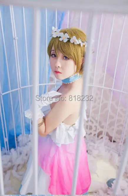 Love Live Yume no Tobira Dreams Gate Koizumi Hanayo Chiffon Tee Dress Uniform Outfit Anime Cosplay Costumes