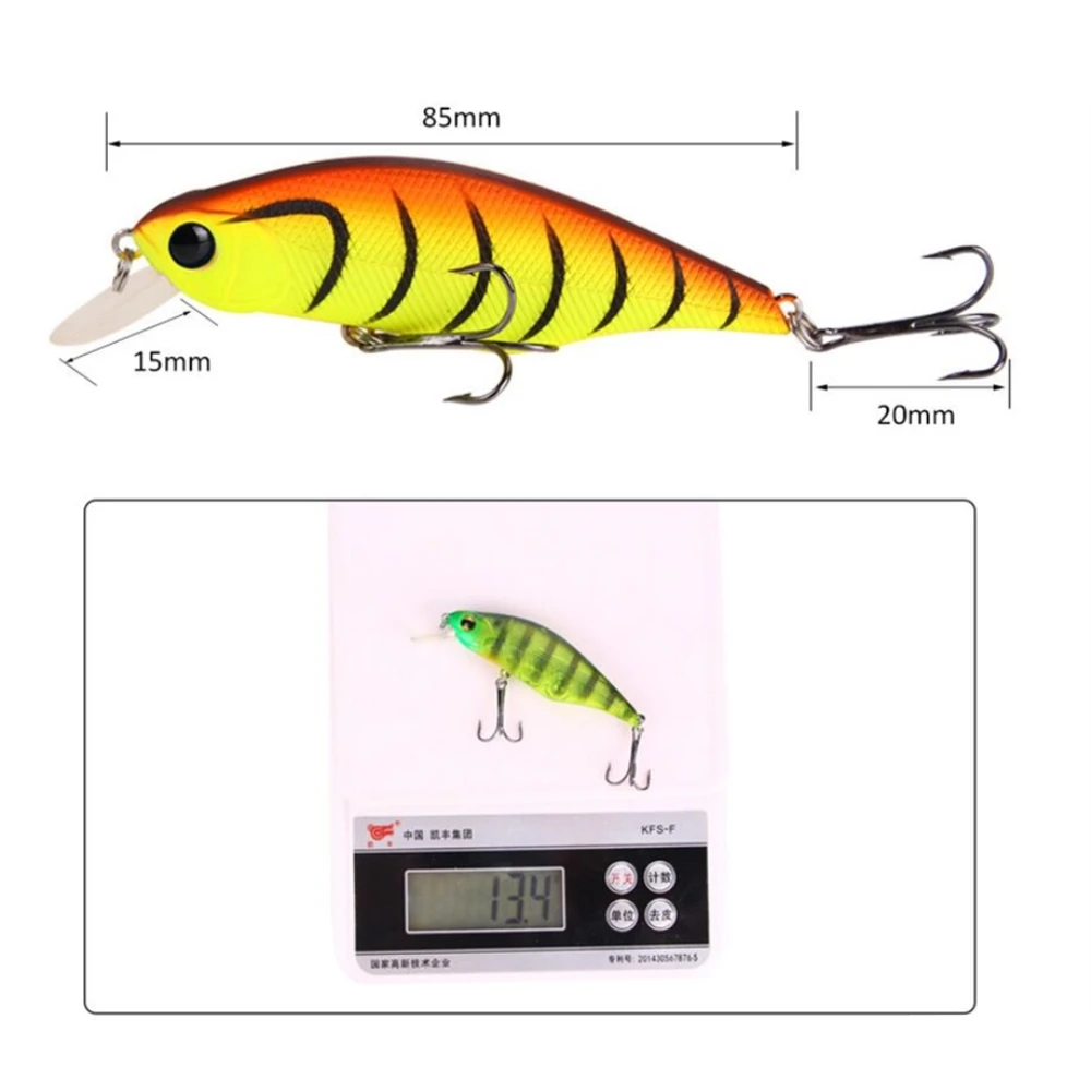 1 szt. Pływająca przynęta na ryby Minnow woblery 9cm 11g wysokiej jakości sztuczna plastikowa twarda przynęta Bass Pike Crankbait sprzęt wędkarski — zdjęcie 5