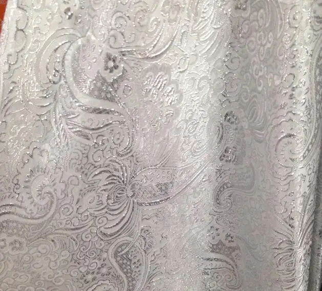 50*148cm Shining Jacquard Paisley Metallic Brocade Fabric  for Jackets and waistcoats