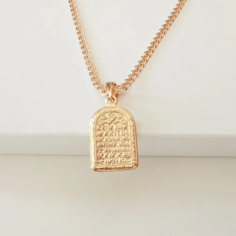 Traditional Pendants Church 585 Rose Gold Color Jewelry Eastern Orthodox Crucifix Men Women Necklace Pendant