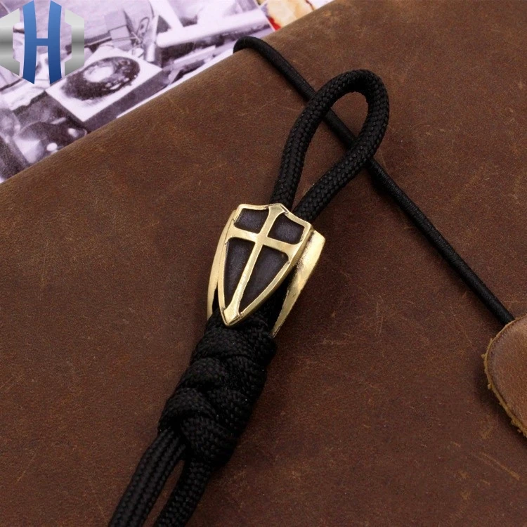 EDC Brass Three-sided Shield Paracord Beads Knife Beads Blade Hanging Buckle Phone Pendant EDC Multi Tools Paracord Beads