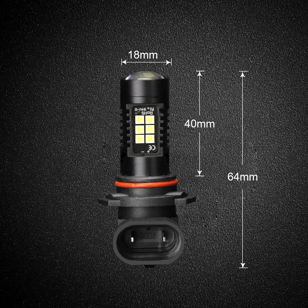 2pcs 1200Lm H11 H8 LED Car Lights LED Bulbs 9005 HB3 9006 HB4 White Daytime Running Lights DRL Fog Light 6000K 12V Driving Lamp