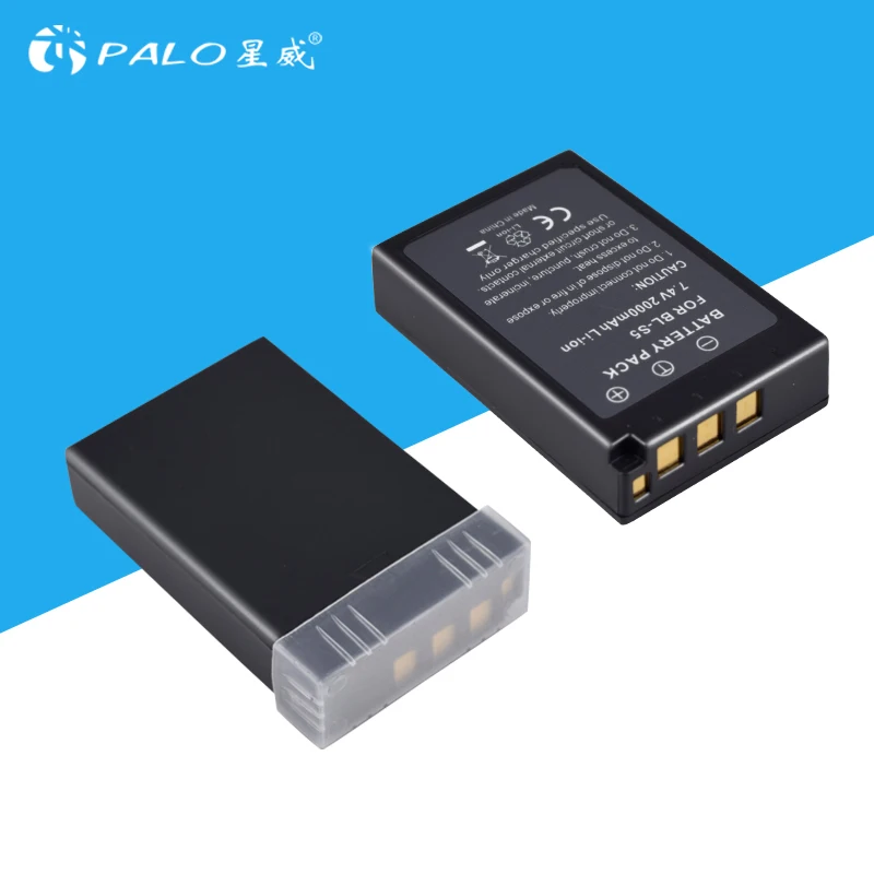 2Pc 2000mAh PS-BLS5 BLS-5 BLS5 BLS-50 BLS50 Battery for Olympus PEN E-PL2,E-PL5,E-PL6,E-PL7,E-PM2, OM-D E-M10, E-M10 II, Stylus1