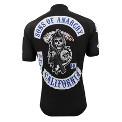 Sons of Anrchy Club Cycling Jersey for Men, California Black Clothing, Redwood Clothing, Bicycle Clothes, Can Be Custom