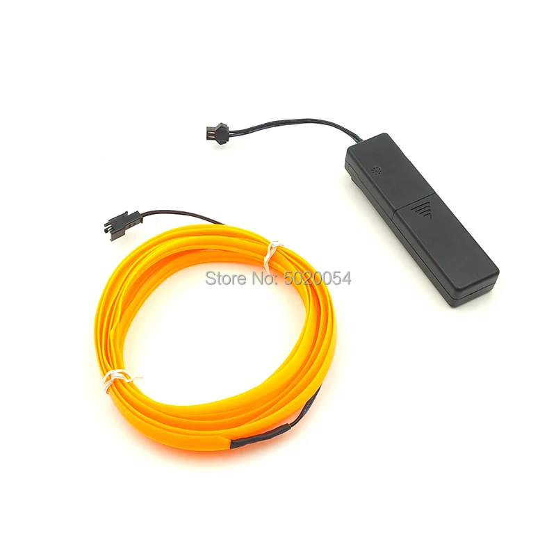 2.3mm-skirt Car Light Neon Led Lamp Waterproof EL Cold Line Flexible EL Wire Rope Cable With Sewing Edge