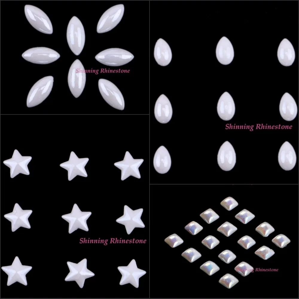 Ceramic Hotfix Rhinestones Hot Fix Iron-On Rhinestone For Garment DIY Pearl Teardrop / Horse Eye / Star / Square