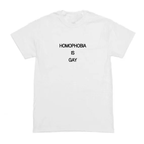 Sugarbaby L'homopobia è gay T-shirt Moda Casual Top Manica corta Tumblr T-shirt Sarcastico Racist T-shirt Nave di goccia